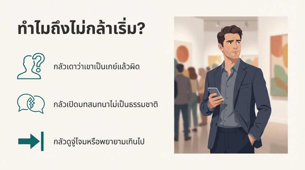 ทำไมคนที่ สนใจเกย์ แต่เริ่มคุยไม่ถูก