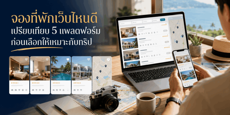 จองที่พักเว็บไหนดี เปรียบเทียบ 5 แพลตฟอร์มก่อนเลือกให้เหมาะกับทริป